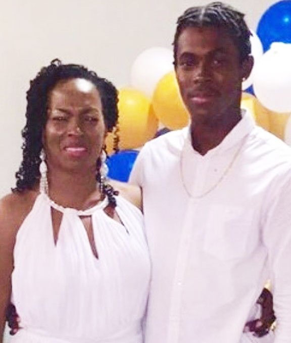 Jofra Archer with Mother Joelle Waithe
